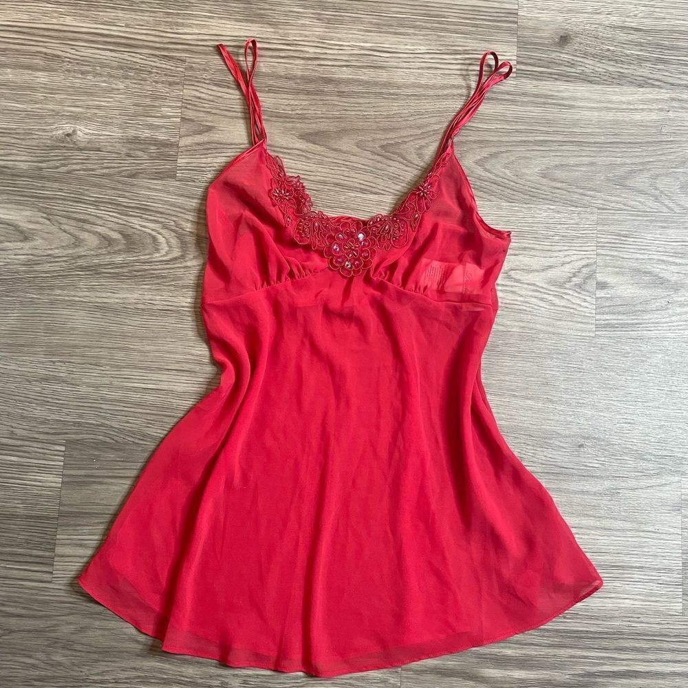 90s Vintage Beaded Dentelle Slip